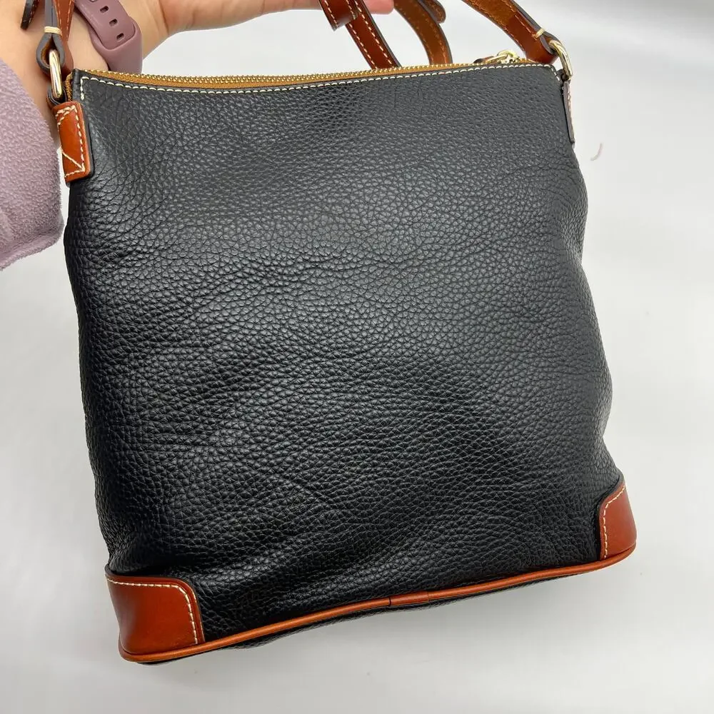 Dooney & Bourke Pebble Leather Crossbody Purse Black